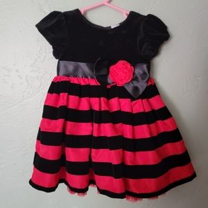 Black and Red Velvet Holiday Dress